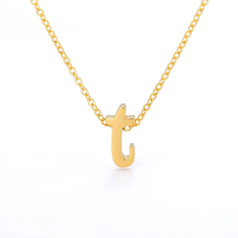 best Vintage Tiny Initial Letter Necklaces For Women Stainless Steel Old English Letter Necklace Birthday Gothic Jewelry Gift Femme shop online at M2K Trends for