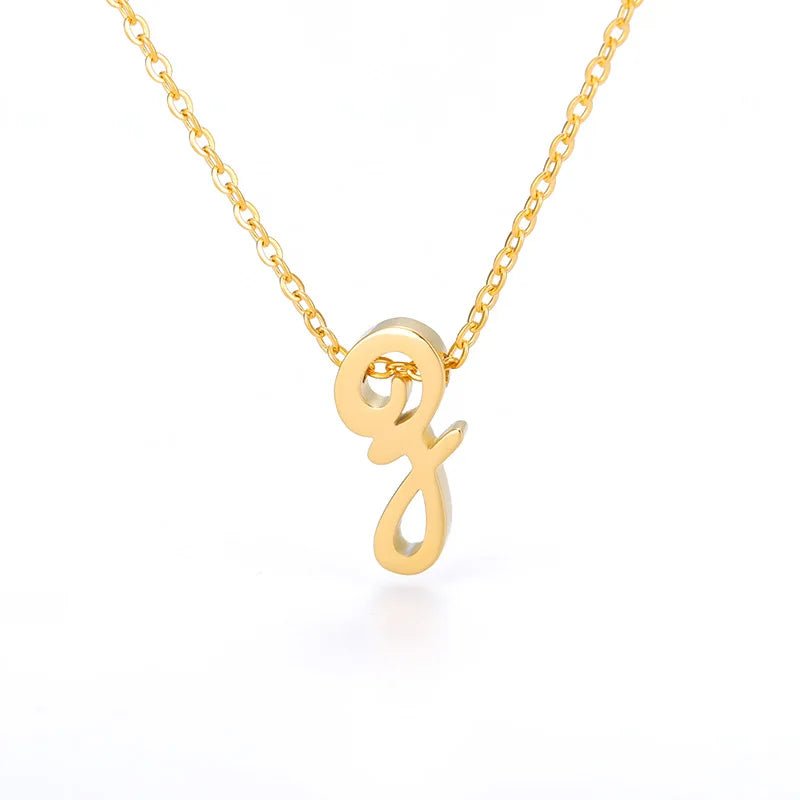 best Vintage Tiny Initial Letter Necklaces For Women Stainless Steel Old English Letter Necklace Birthday Gothic Jewelry Gift Femme shop online at M2K Trends for