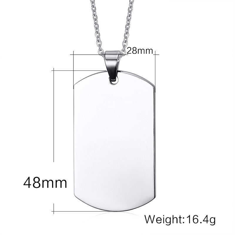 best Vnox Stainless Steel Double Dog Tag Necklace for Men High Polished Pendant ID Men Jewelry 24" Chain Necklace 0 shop online at M2K Trends for