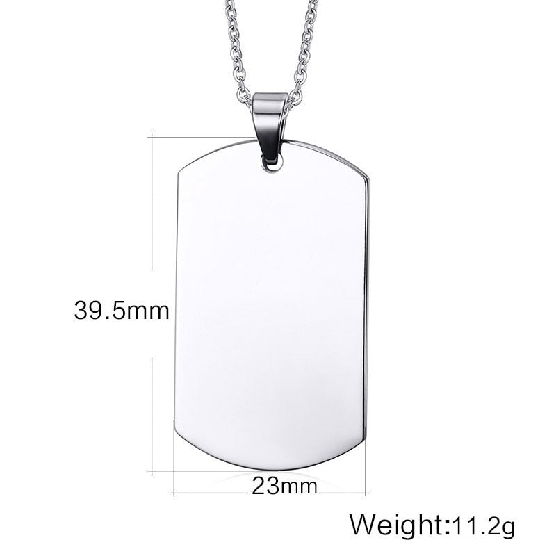 best Vnox Stainless Steel Double Dog Tag Necklace for Men High Polished Pendant ID Men Jewelry 24" Chain Necklace 0 shop online at M2K Trends for