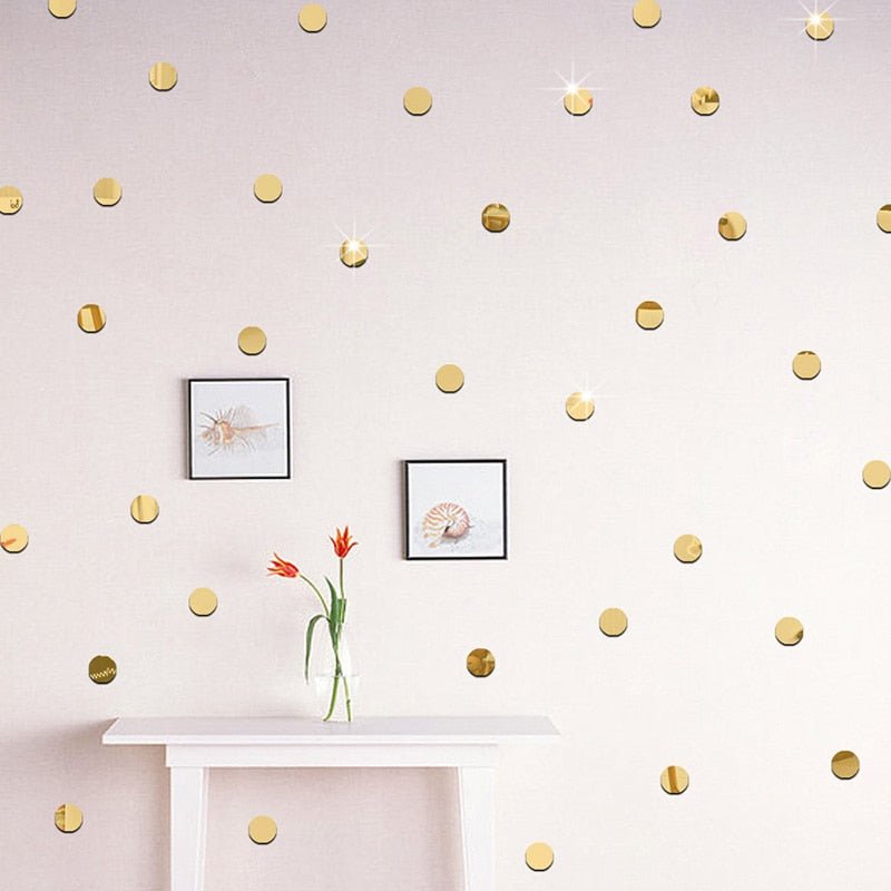 best Wall Sticker Gold Polka Dots Round Shape Decal Accessories 0 shop online at M2K Trends for