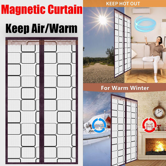 best Warm Air Conditioner Door Curtain Transparent Magnetic Winter Gadgets 0 shop online at M2K Trends for