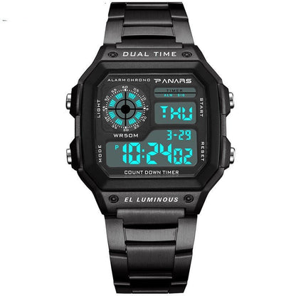 best Waterproof Multifunctional Waterproof Sports Watch Square Fashion Electronic Watch Jewelry & Watches shop online at M2K Trends for