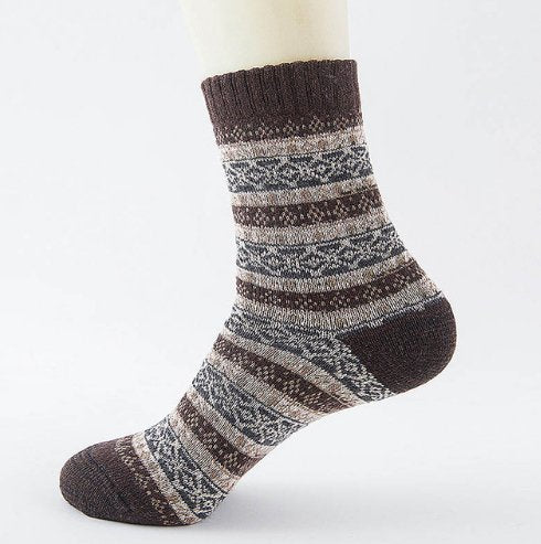 best Winter Thick Warm Stripe Wool Socks Casual Sock Business Socks 0 shop online at M2K Trends for