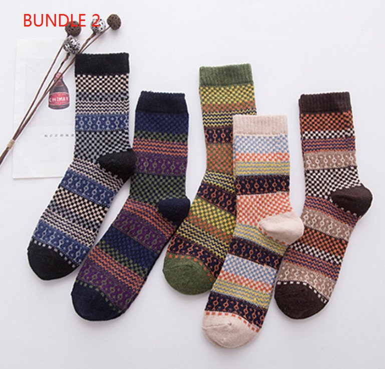 best Winter Thick Warm Stripe Wool Socks Casual Sock Business Socks 0 shop online at M2K Trends for