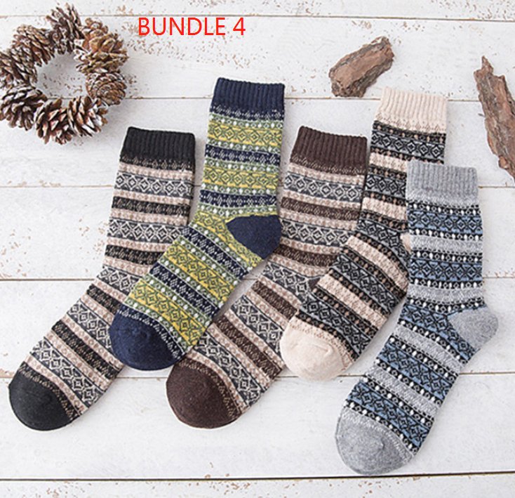 best Winter Thick Warm Stripe Wool Socks Casual Sock Business Socks 0 shop online at M2K Trends for