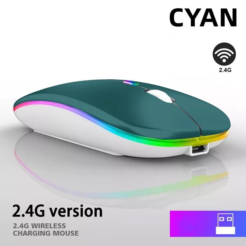 best Wireless Mouse 2.4G Bluetooth Mice for Macbook Samsung Laptop Silent Ergonomic Rechargeable Mice with LED Backlit USB Mice shop online at M2K Trends for