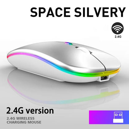 best Wireless Mouse 2.4G Bluetooth Mice for Macbook Samsung Laptop Silent Ergonomic Rechargeable Mice with LED Backlit USB Mice shop online at M2K Trends for