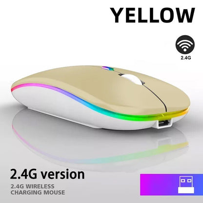 best Wireless Mouse 2.4G Bluetooth Mice for Macbook Samsung Laptop Silent Ergonomic Rechargeable Mice with LED Backlit USB Mice shop online at M2K Trends for