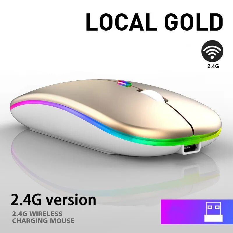 best Wireless Mouse 2.4G Bluetooth Mice for Macbook Samsung Laptop Silent Ergonomic Rechargeable Mice with LED Backlit USB Mice shop online at M2K Trends for