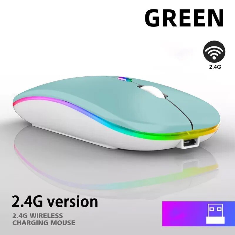 best Wireless Mouse 2.4G Bluetooth Mice for Macbook Samsung Laptop Silent Ergonomic Rechargeable Mice with LED Backlit USB Mice shop online at M2K Trends for