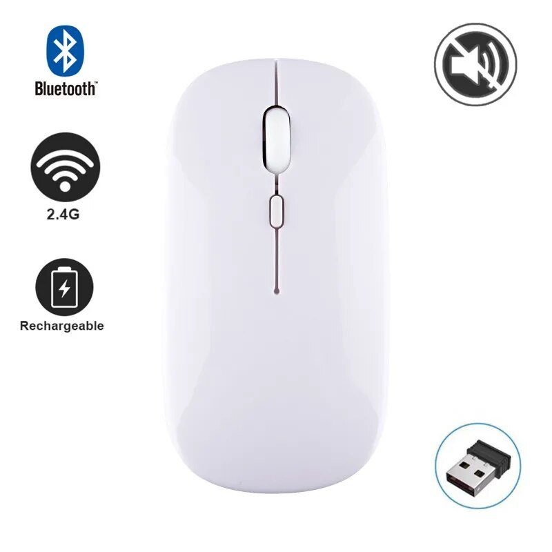 best Wireless Mouse 2.4G Bluetooth Mice for Macbook Samsung Laptop Silent Ergonomic Rechargeable Mice with LED Backlit USB Mice shop online at M2K Trends for