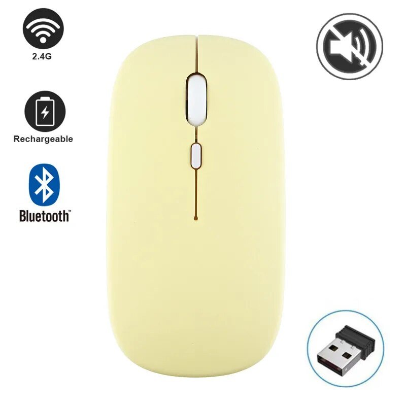 best Wireless Mouse 2.4G Bluetooth Mice for Macbook Samsung Laptop Silent Ergonomic Rechargeable Mice with LED Backlit USB Mice shop online at M2K Trends for