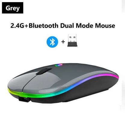 best Wireless Mouse 2.4G Bluetooth Mice for Macbook Samsung Laptop Silent Ergonomic Rechargeable Mice with LED Backlit USB Mice shop online at M2K Trends for