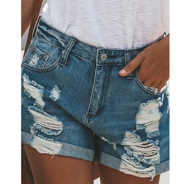 best Women denim shorts ripped 0 shop online at M2K Trends for