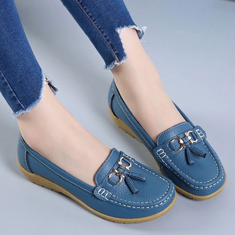 best Women Flats Ballet Shoes Cut Out Leather Breathable Moccasins Women Boat Shoes Ballerina Ladies Casual Shoes 0 shop online at M2K Trends for