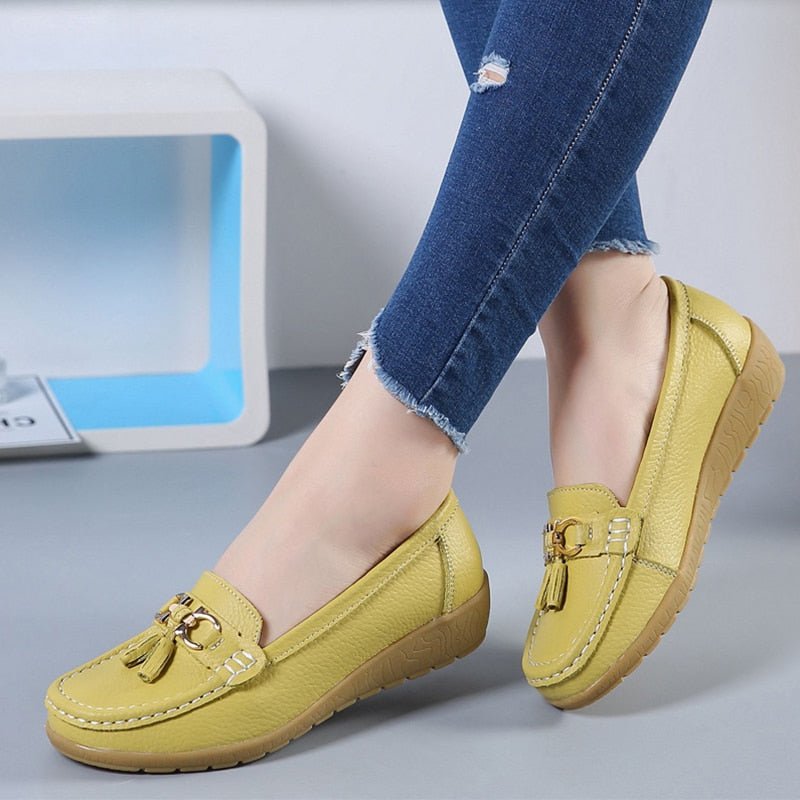 best Women Flats Ballet Shoes Cut Out Leather Breathable Moccasins Women Boat Shoes Ballerina Ladies Casual Shoes 0 shop online at M2K Trends for