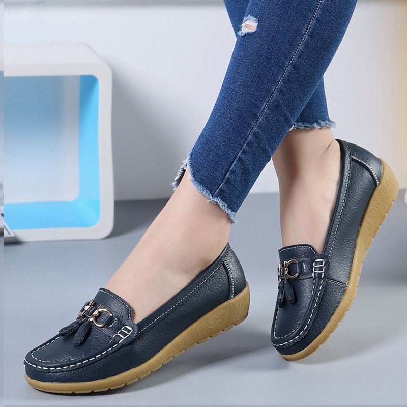 best Women Flats Ballet Shoes Cut Out Leather Breathable Moccasins Women Boat Shoes Ballerina Ladies Casual Shoes 0 shop online at M2K Trends for