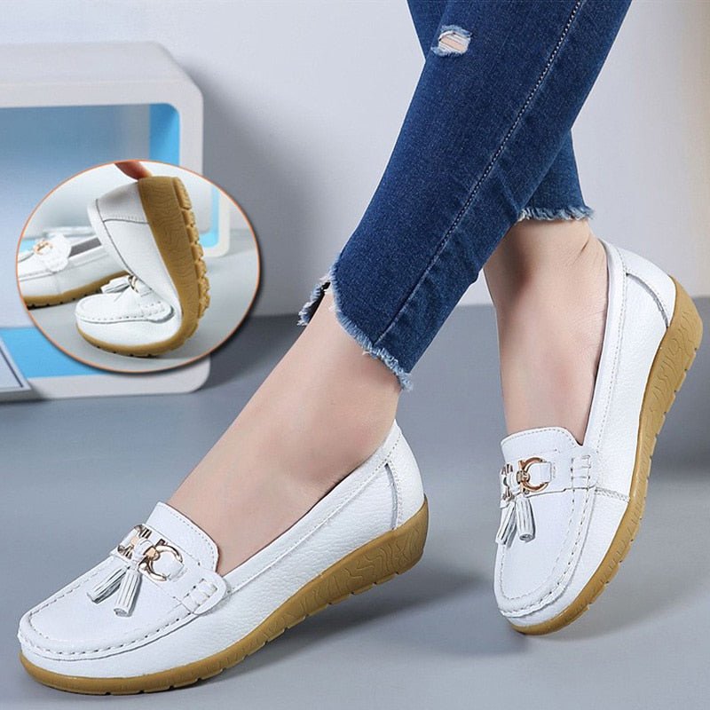 best Women Flats Ballet Shoes Cut Out Leather Breathable Moccasins Women Boat Shoes Ballerina Ladies Casual Shoes 0 shop online at M2K Trends for