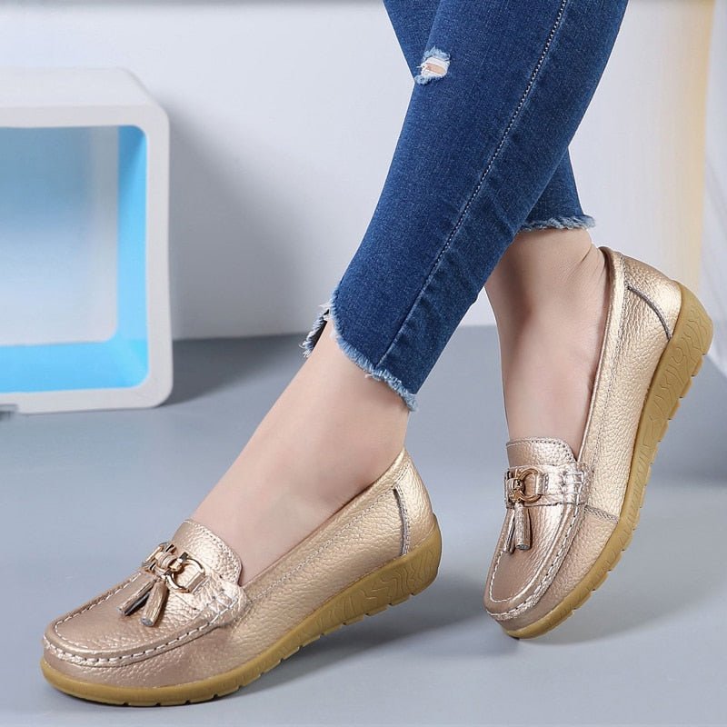 best Women Flats Ballet Shoes Cut Out Leather Breathable Moccasins Women Boat Shoes Ballerina Ladies Casual Shoes 0 shop online at M2K Trends for