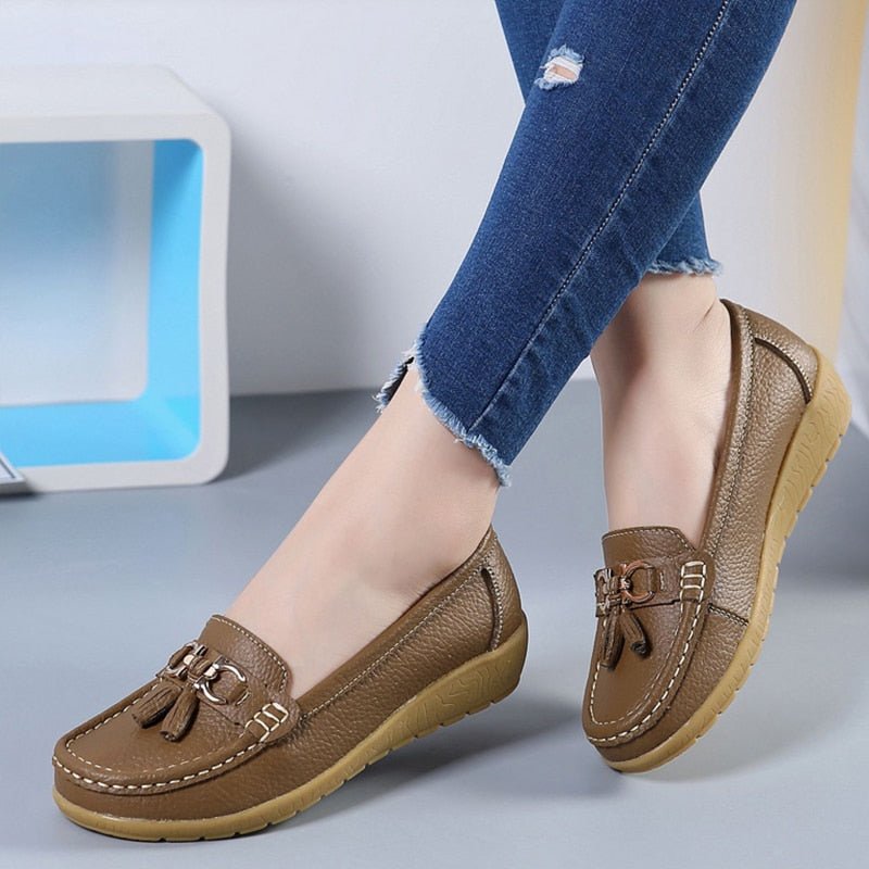 best Women Flats Ballet Shoes Cut Out Leather Breathable Moccasins Women Boat Shoes Ballerina Ladies Casual Shoes 0 shop online at M2K Trends for