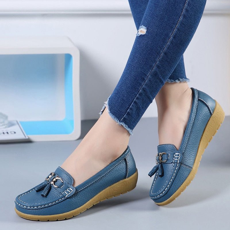 best Women Flats Ballet Shoes Cut Out Leather Breathable Moccasins Women Boat Shoes Ballerina Ladies Casual Shoes 0 shop online at M2K Trends for