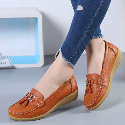 best Women Flats Ballet Shoes Cut Out Leather Breathable Moccasins Women Boat Shoes Ballerina Ladies Casual Shoes 0 shop online at M2K Trends for