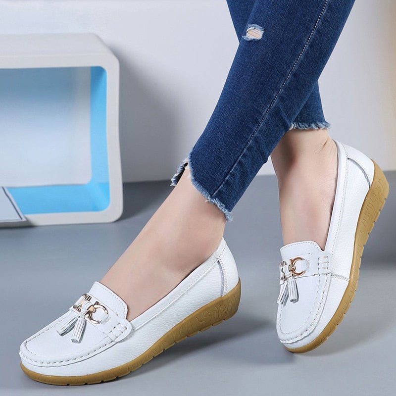 best Women Flats Ballet Shoes Cut Out Leather Breathable Moccasins Women Boat Shoes Ballerina Ladies Casual Shoes 0 shop online at M2K Trends for