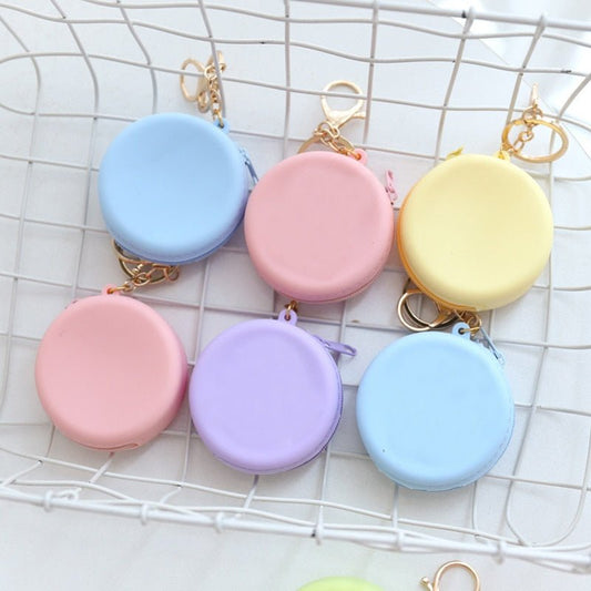 best Women Girls Coin Key Bag Cute Round Silicone Candy Color Coin Purse Small Wallet Mini Data Cable Headset Bag Purses Kid Gift 0 shop online at M2K Trends for