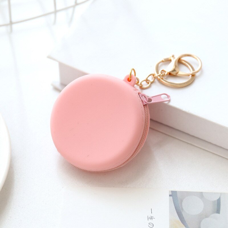 best Women Girls Coin Key Bag Cute Round Silicone Candy Color Coin Purse Small Wallet Mini Data Cable Headset Bag Purses Kid Gift 0 shop online at M2K Trends for