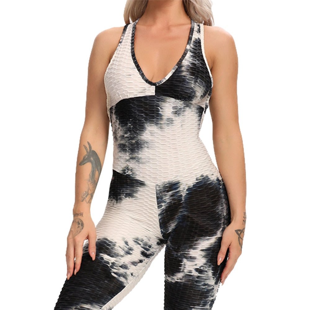 best Women Halter Yoga Set Black Activewear sexy bandage sleeveless Jumpsuit skinny rompers solid elastic bodycon fitness Sport Suits 0 shop online at M2K Trends for