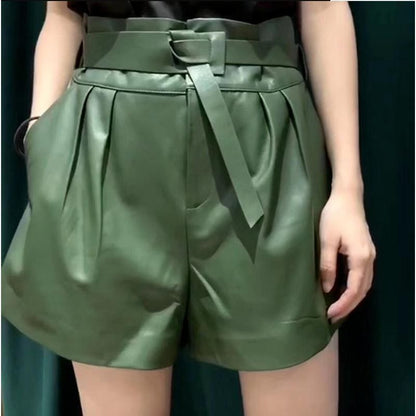 best Women Harajuku Genuine Leather shorts 0 shop online at M2K Trends for