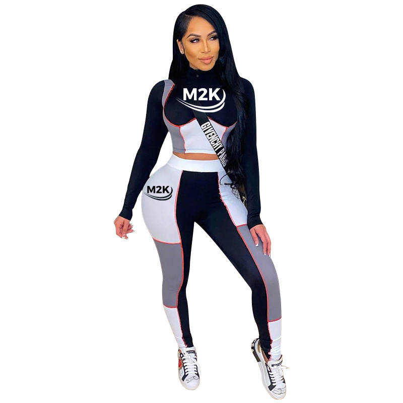 best Women Set Two Pieces Track Suit Fashion Long Sleeve Jogger Ladies shop online at M2K Trends for