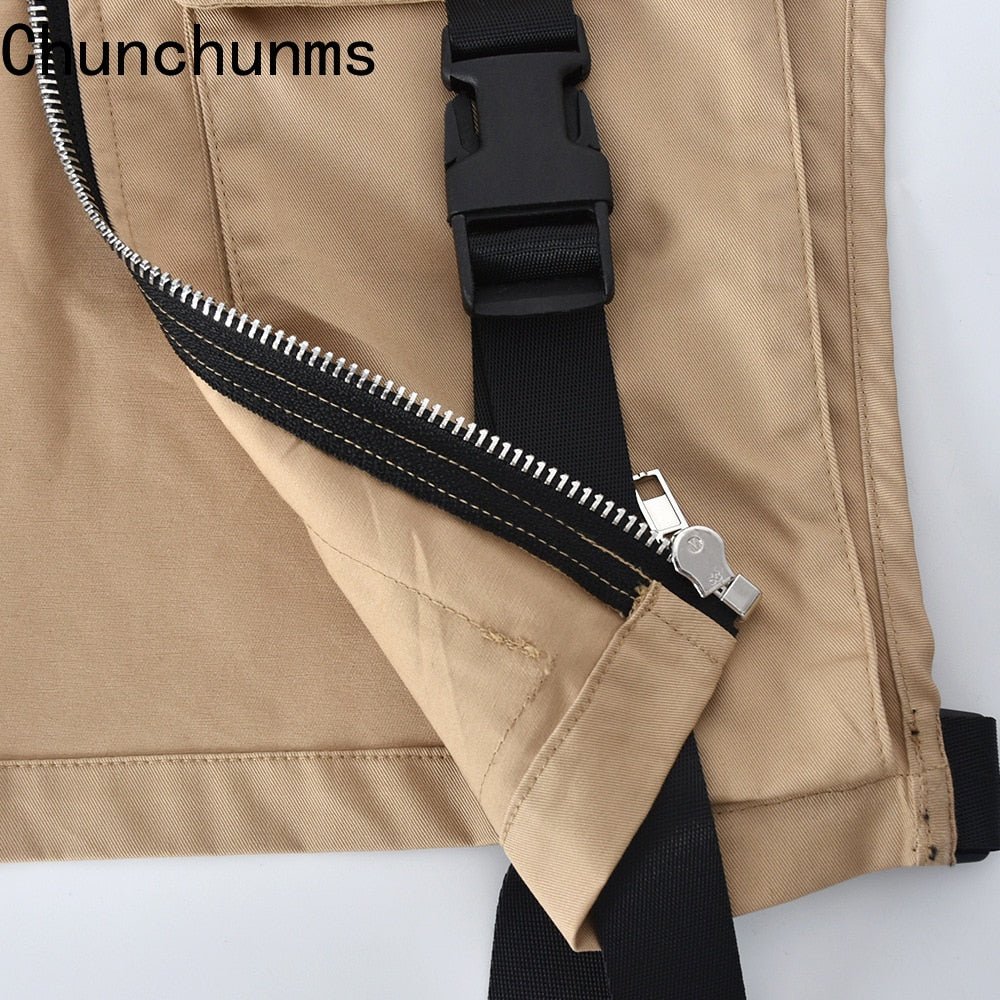 best Women Spring Vest Crop Sleeveless Jacket Pockets Buckle Zipper Tank Tops Sexy Workwear Cargo 2022 Streetwear Fall Waistcoat Y2K 0 shop online at M2K Trends for