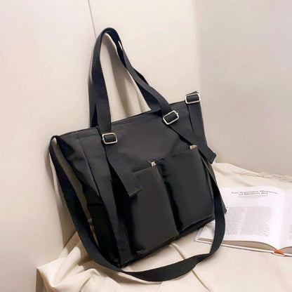 best Wome Bag Shopper Simple Fashion Zipper Handbags Nylon Waterproof Solid Crossbody Large Capacity Tote Shoulder Bags For Women 0 shop online at M2K Trends for