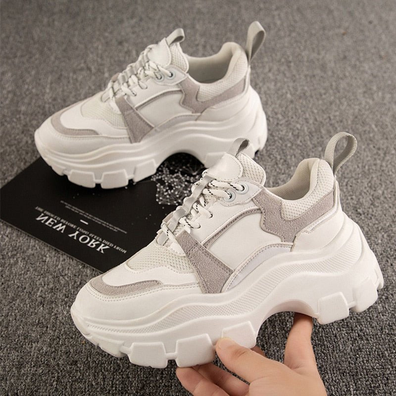 best Women Chunky Sneakers Thick Bottom Platform Vulcanize Shoes Fashion Breathable Running Shoe women`s shoes shop online at M2K Trends for women`s shoes