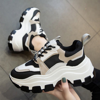 best Women Chunky Sneakers Thick Bottom Platform Vulcanize Shoes Fashion Breathable Running Shoe women`s shoes shop online at M2K Trends for women`s shoes