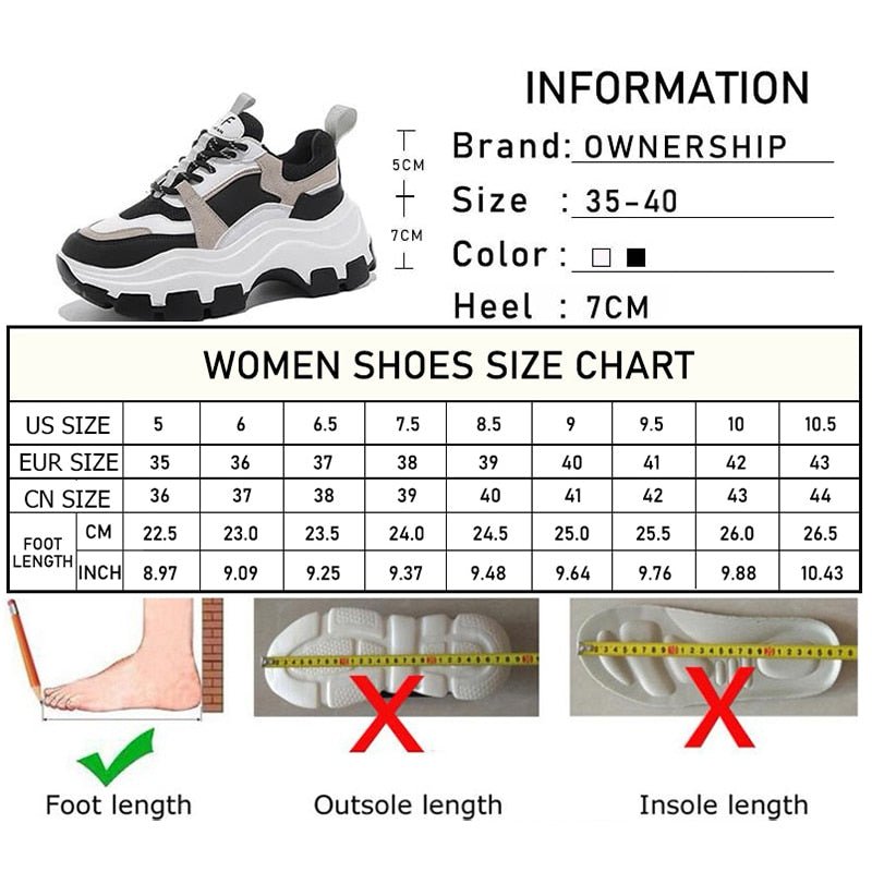 best Women Chunky Sneakers Thick Bottom Platform Vulcanize Shoes Fashion Breathable Running Shoe women`s shoes shop online at M2K Trends for women`s shoes