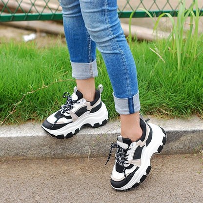 best Women Chunky Sneakers Thick Bottom Platform Vulcanize Shoes Fashion Breathable Running Shoe women`s shoes shop online at M2K Trends for women`s shoes