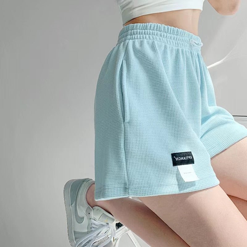 best Women&#39;s Shorts 2023 Summer High Waisted Sports Shorts Loose Bottoms Female Casual Elastic Waist Hot Pants Solid Color Homewear 0 shop online at M2K Trends for