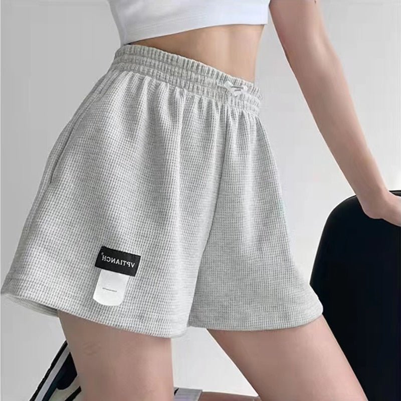 best Women&#39;s Shorts 2023 Summer High Waisted Sports Shorts Loose Bottoms Female Casual Elastic Waist Hot Pants Solid Color Homewear 0 shop online at M2K Trends for
