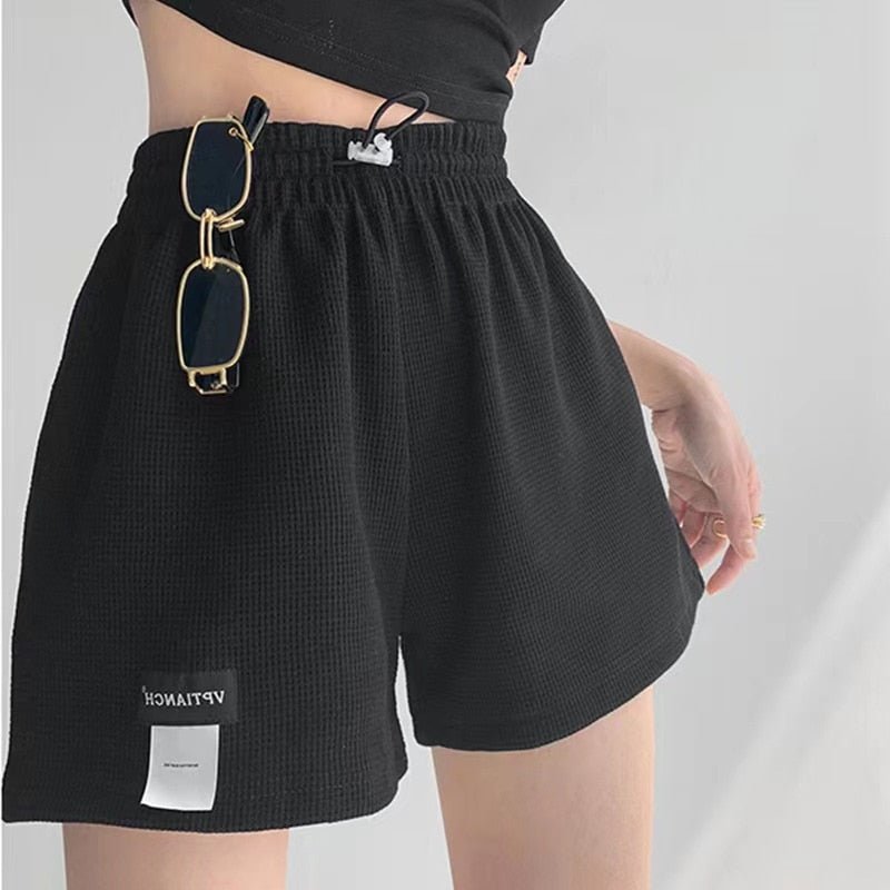 best Women&#39;s Shorts 2023 Summer High Waisted Sports Shorts Loose Bottoms Female Casual Elastic Waist Hot Pants Solid Color Homewear 0 shop online at M2K Trends for