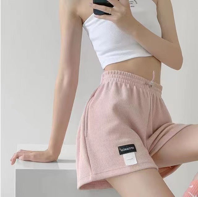 best Women&#39;s Shorts 2023 Summer High Waisted Sports Shorts Loose Bottoms Female Casual Elastic Waist Hot Pants Solid Color Homewear 0 shop online at M2K Trends for