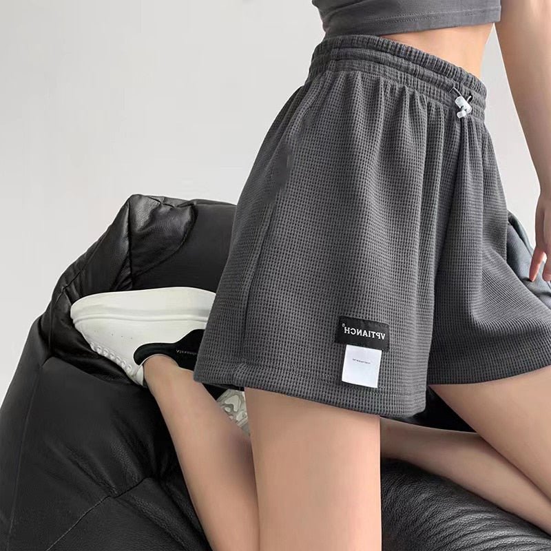 best Women&#39;s Shorts 2023 Summer High Waisted Sports Shorts Loose Bottoms Female Casual Elastic Waist Hot Pants Solid Color Homewear 0 shop online at M2K Trends for