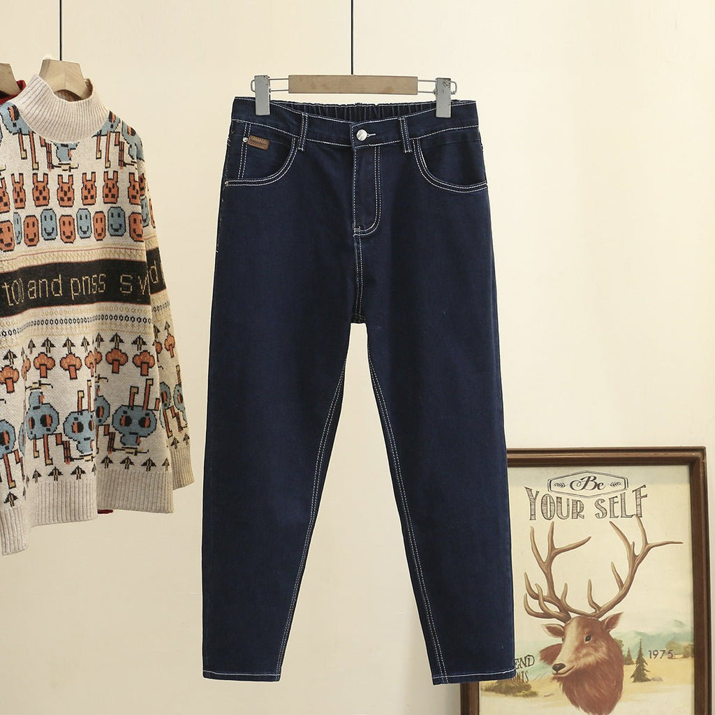 best Women's Fashion Slim Fit Topstitched Harem Jeans 0 shop online at M2K Trends for