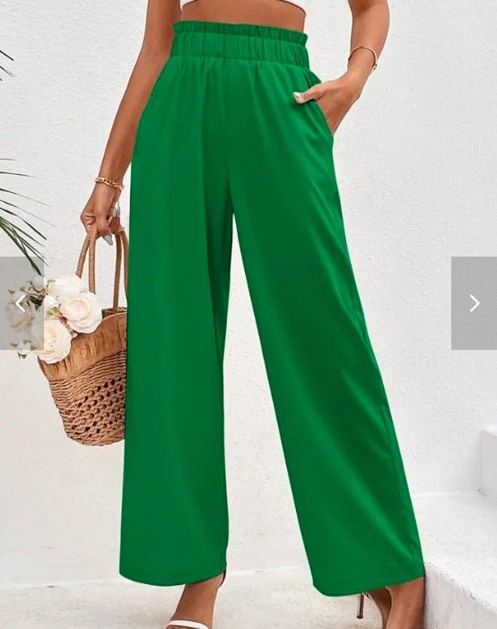 best Women's Loose Cotton And Linen High Waist Wide Leg Trousers women`s pants shop online at M2K Trends for women pants