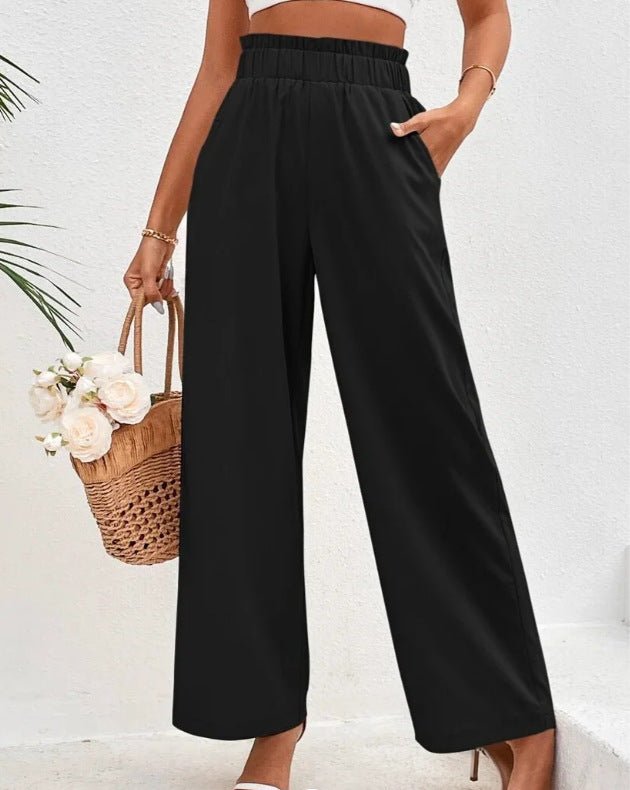 best Women's Loose Cotton And Linen High Waist Wide Leg Trousers women`s pants shop online at M2K Trends for women pants