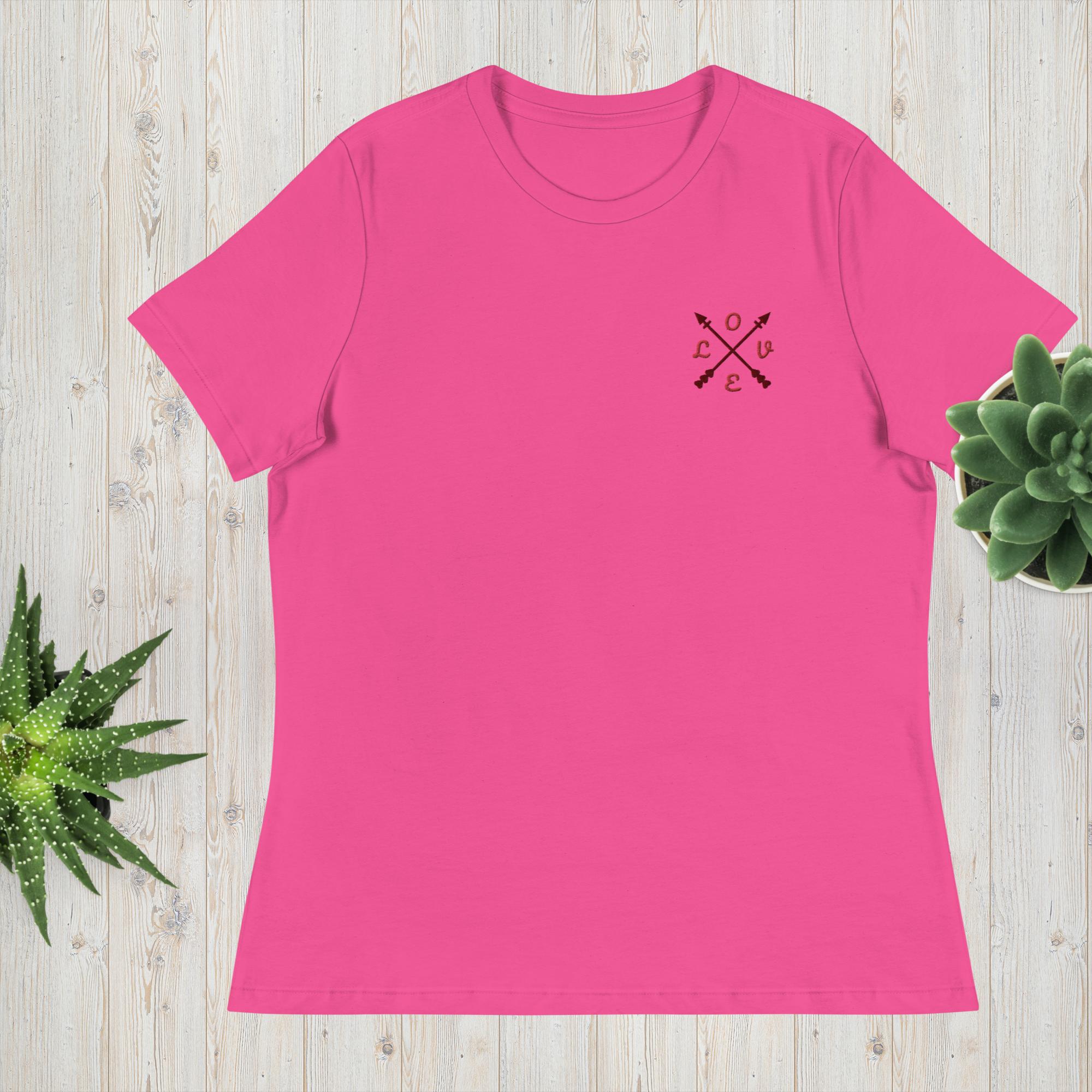 best Women's Relaxed love T-Shirt T-shirt shop online at M2K Trends for Casual wear Graphic tees