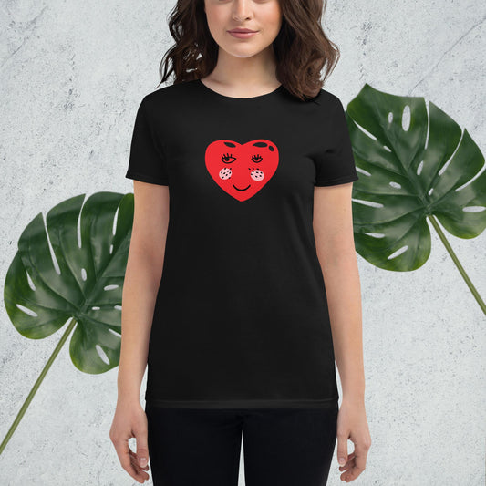 best Women's short sleeve love t-shirt love t-shirt shop online at M2K Trends for Casual wear Graphic tees