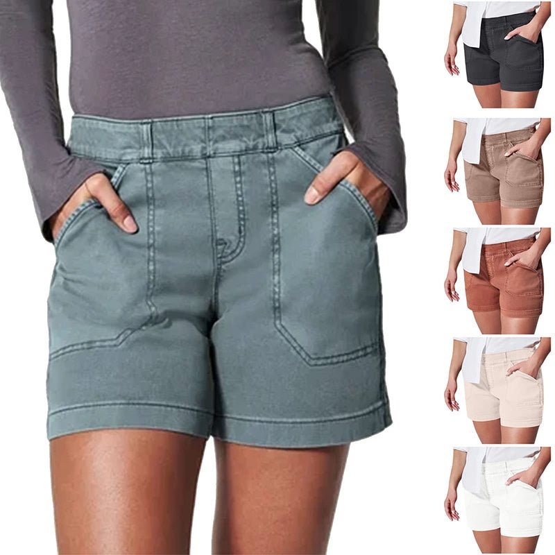 best Women's Shorts Summer Fashion High Elasticity Shorts With Pockets Casual Pants 0 shop online at M2K Trends for